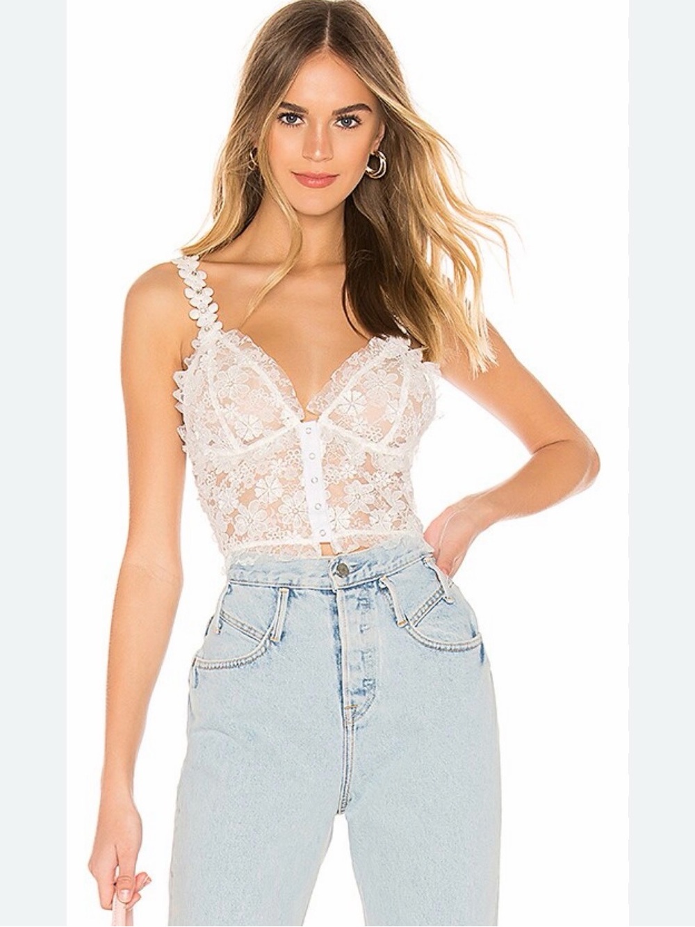 For Love and Lemons Lace Crop Top